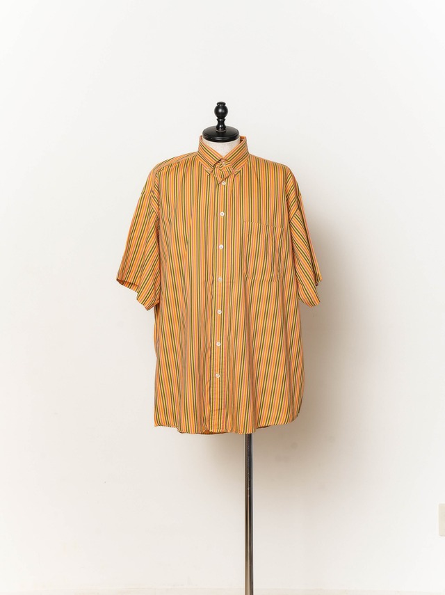 Burberry バーバリー マルチストライプボタンダウン半袖シャツ