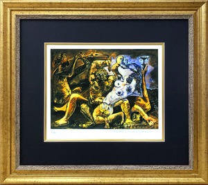 パブロ ピカソ「バッカス」額縁4色選択可能 作品証明書 展示用フック 限定500部エディション付複製画ジークレ