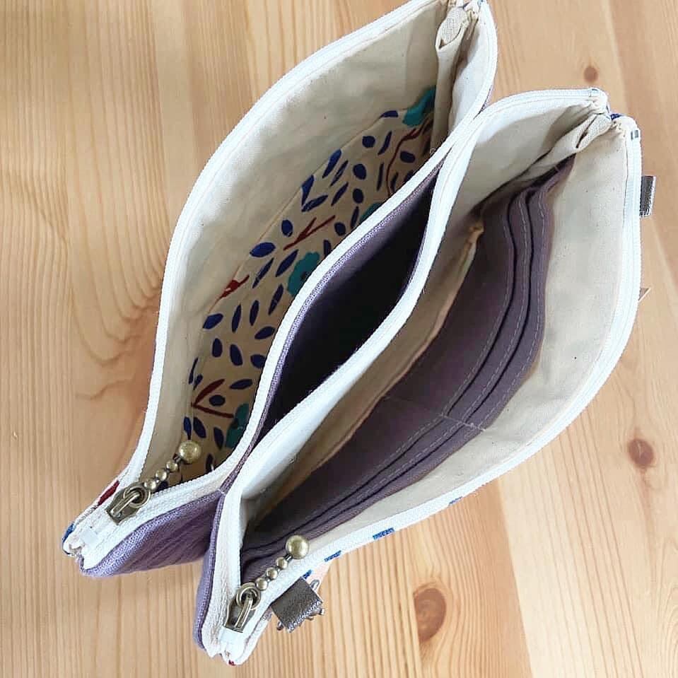 型紙・テキストのみ〉ダブルポケットポーチ 中級 動画付き 商用利用可