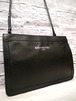 美品◆BALENCIAGA バレンシアガ NAVY POCHETTE ネイビーポシェット 男女可 クロスボディ レザー ショルダー バッグ 黒◆希少なレザーモデル