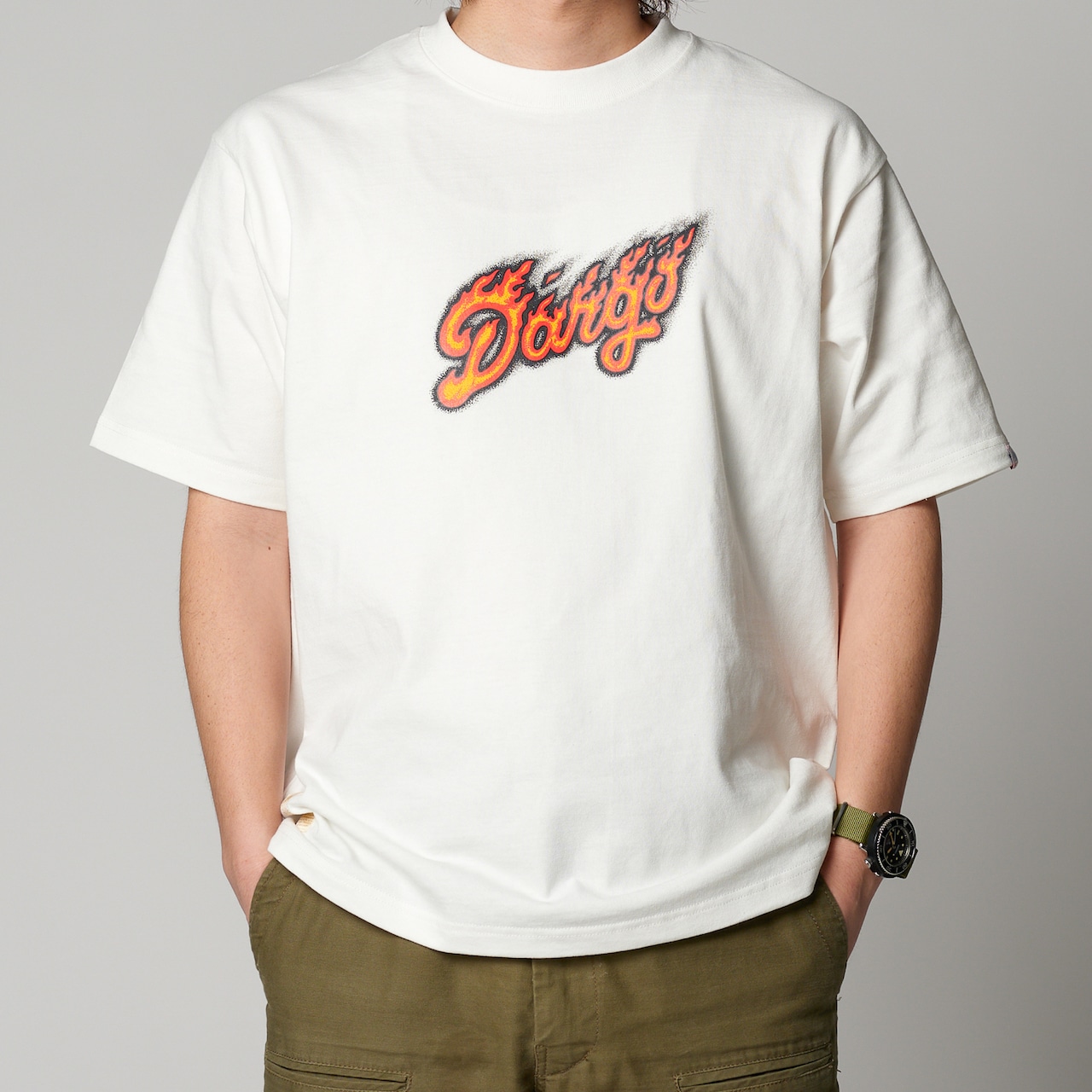 【DARGO】"FLAME LOGO" 8onz Super Heavy Weight T-shirt（2color）
