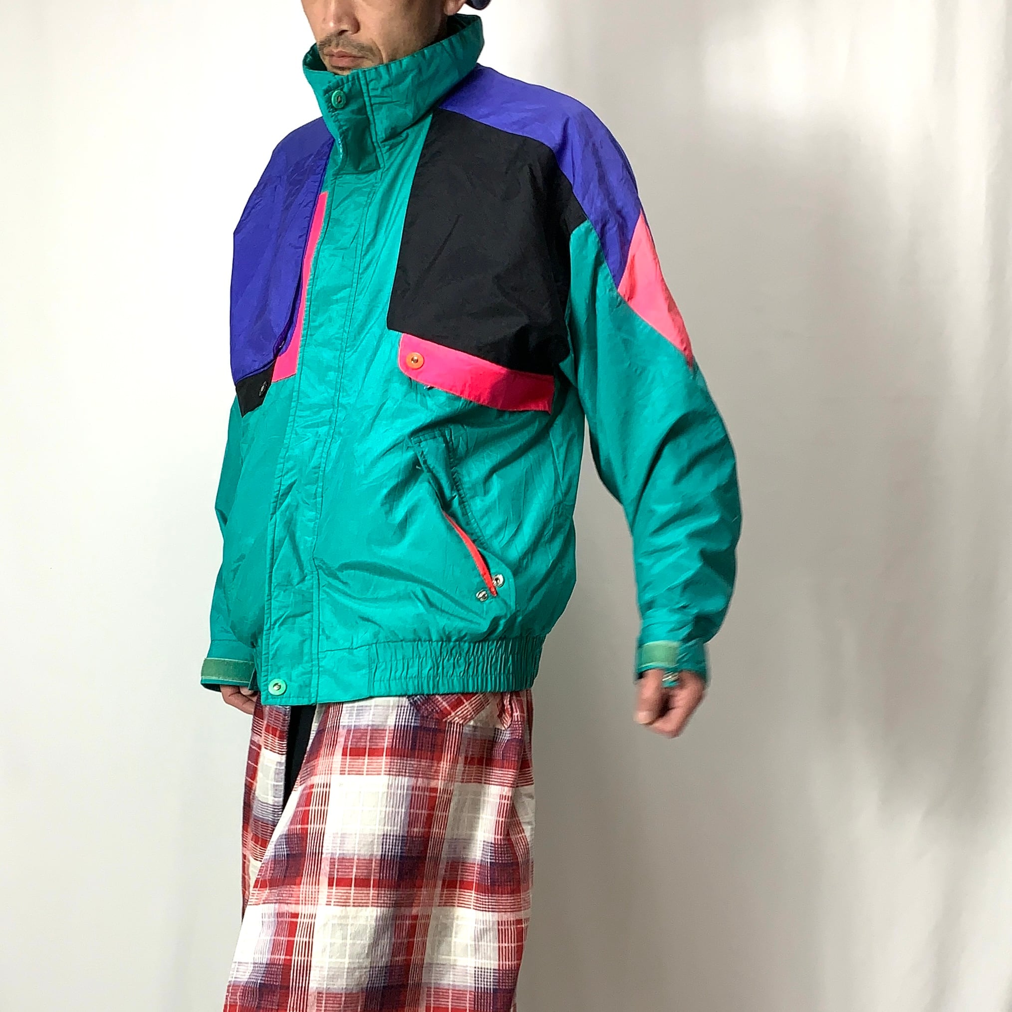 80s～90s Vintage プルオーバー ナイロンジャケット XL