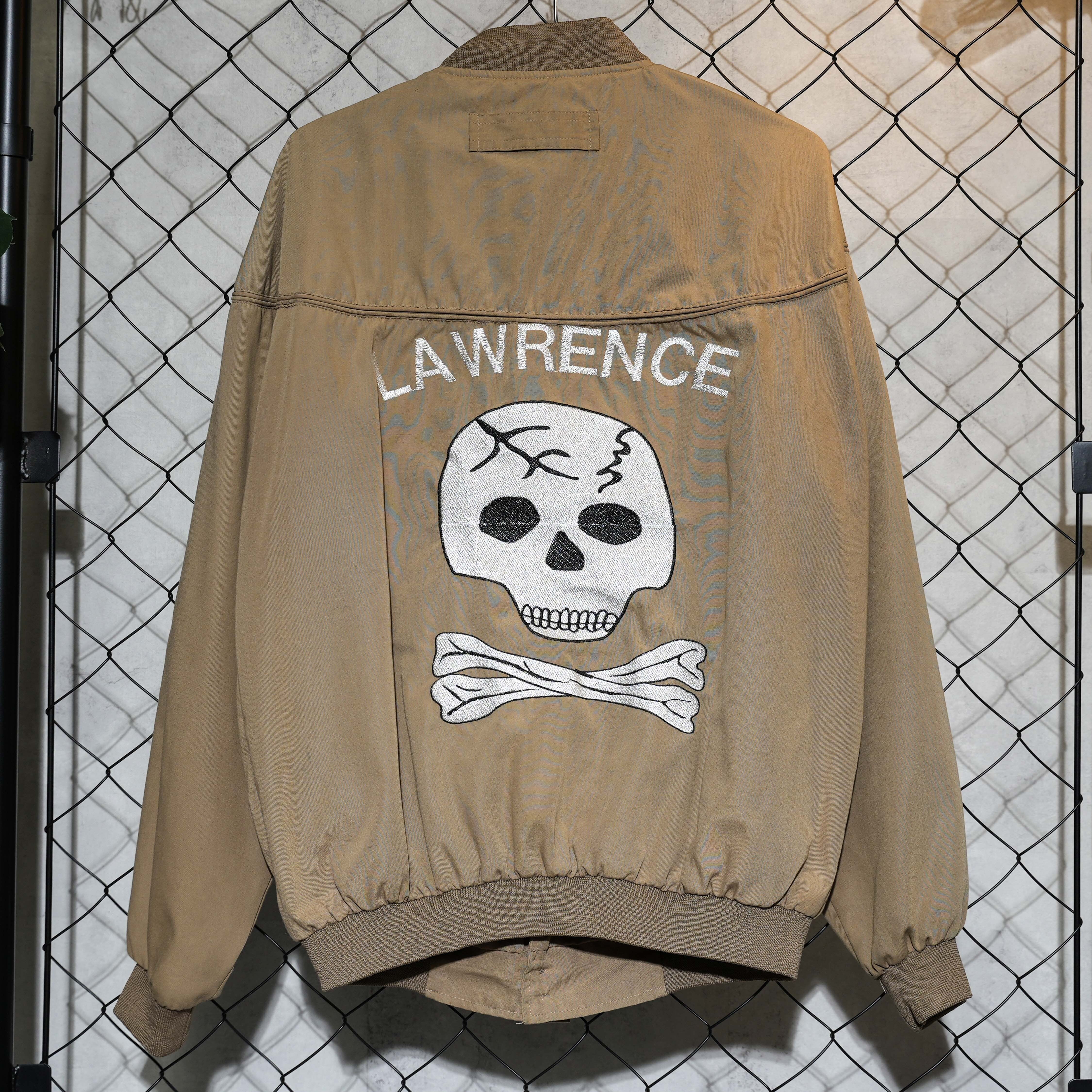 90s-00s HABAND ダービージャケット スカル刺繍 クロスボーン LAWRENCE