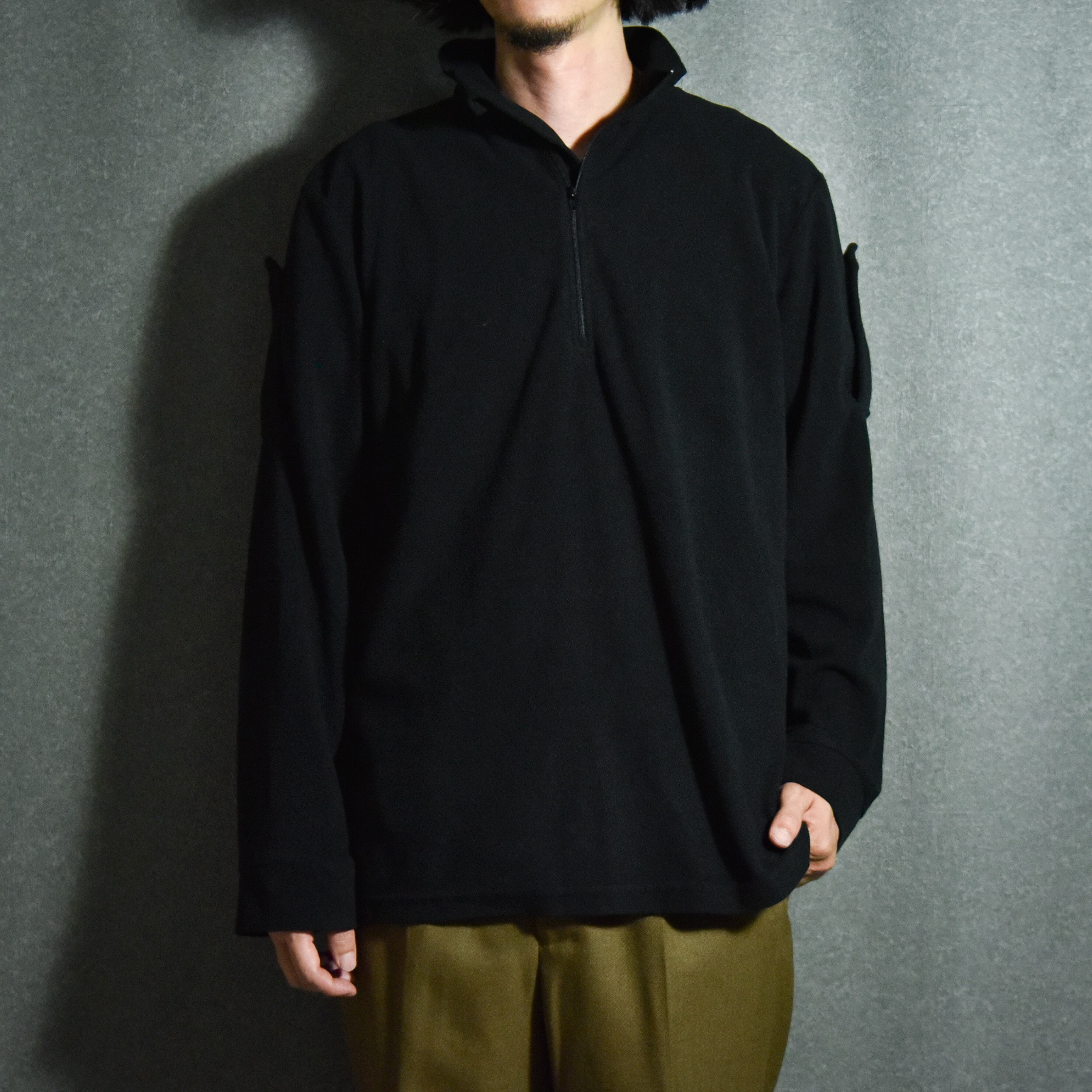 British Police Half-zip Black Fleece Jacket イギリス軍 British Police Half-zip Black Fleece Jacket イギリス軍