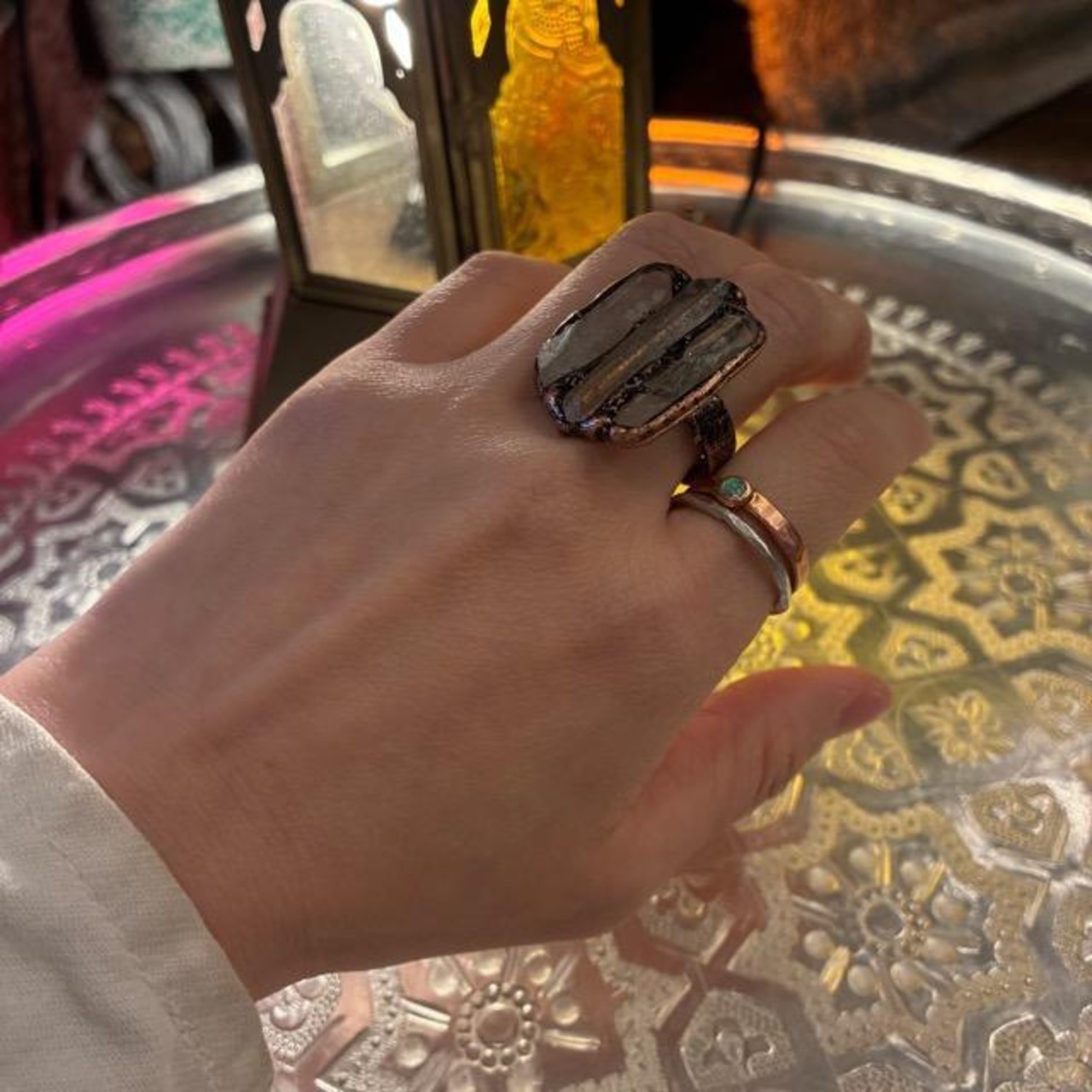 TOPANGA Jewelry 　ジェムストーンリング　クリスタル　全2種　14号　15号　指輪　アクセサリー　ジュエリー　プレゼント　レディース　ギフト