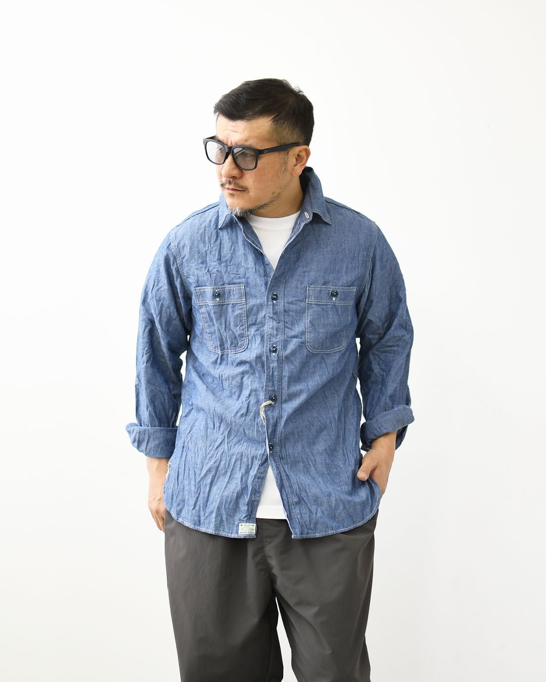 orslow [オアスロウ] CHAMBRAY SHIRTS BLUE [01-8070-84] シャンブレー