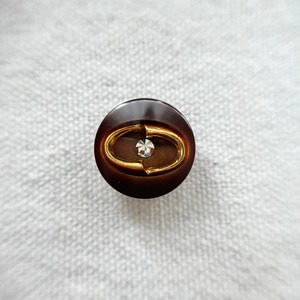 ブラウン オーバルゴールド 15㎜