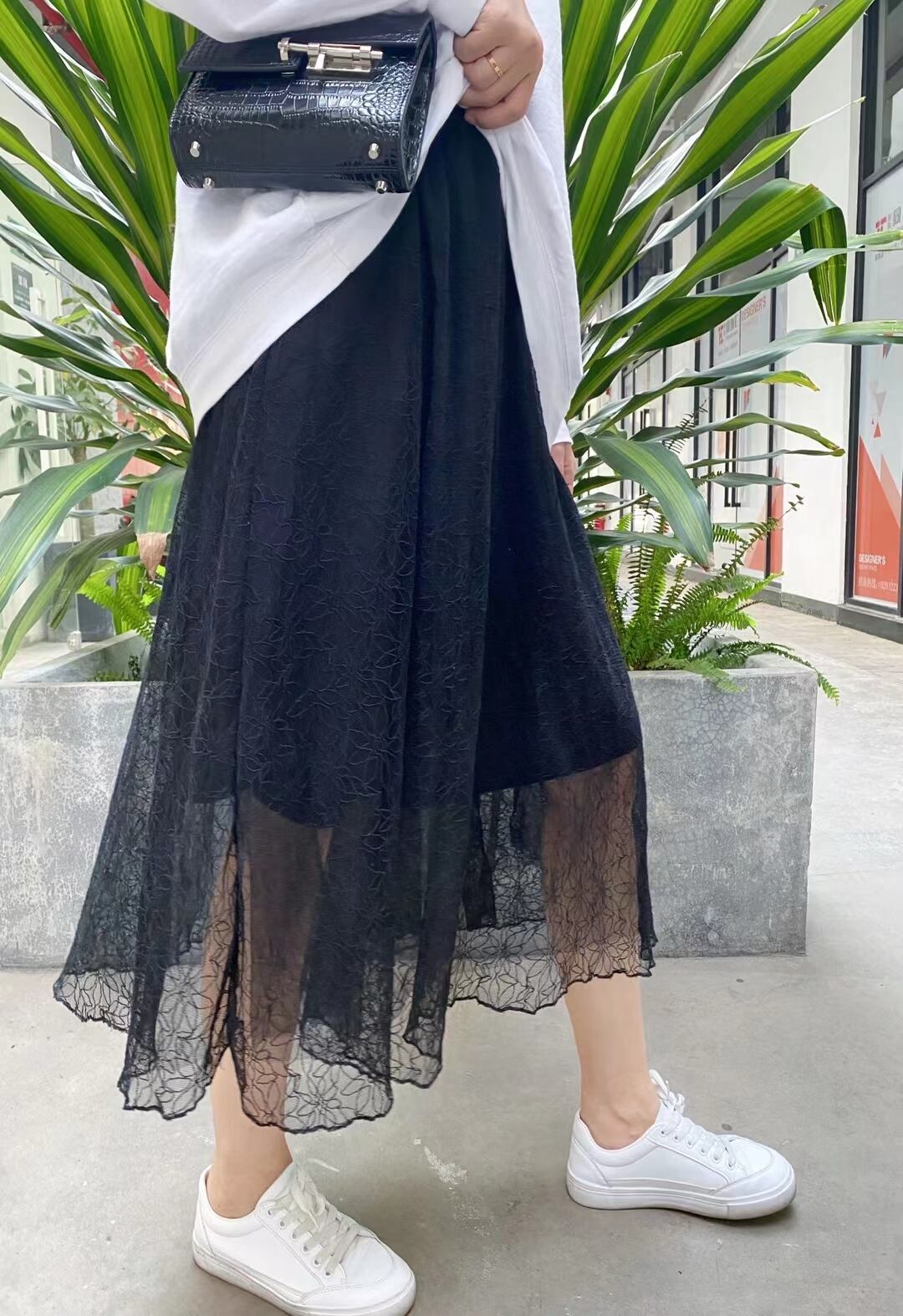 花柄レーススカート　AJ1365-E007