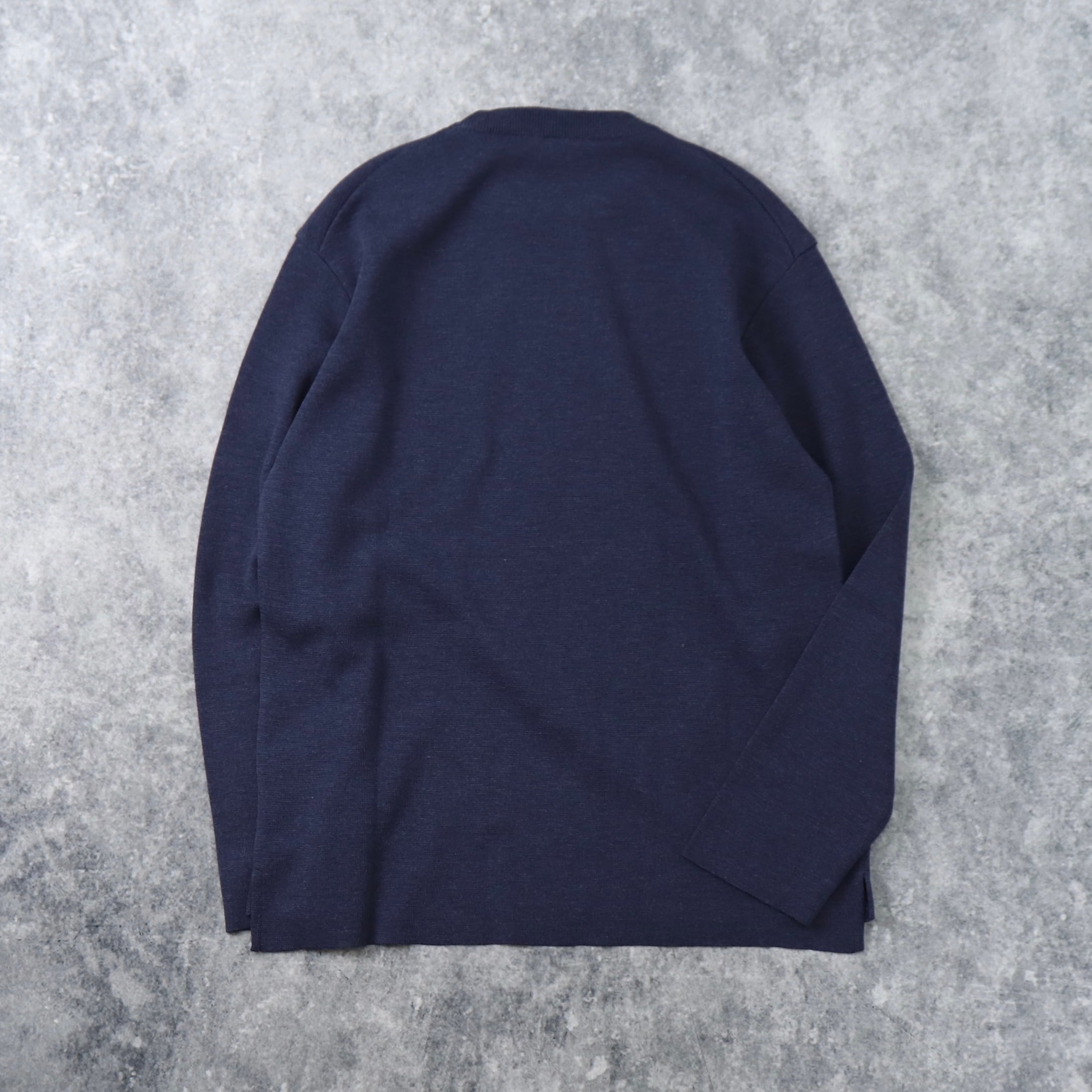 【BARNS OUTFITTERS】MILANO RIB SWEATER (NAVY) ニット