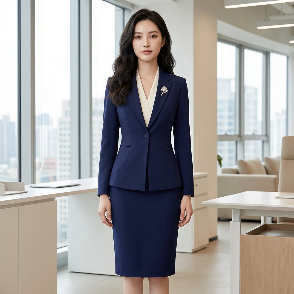 テーラードジャケットandペンシルスカートスーツ(4color) A1004