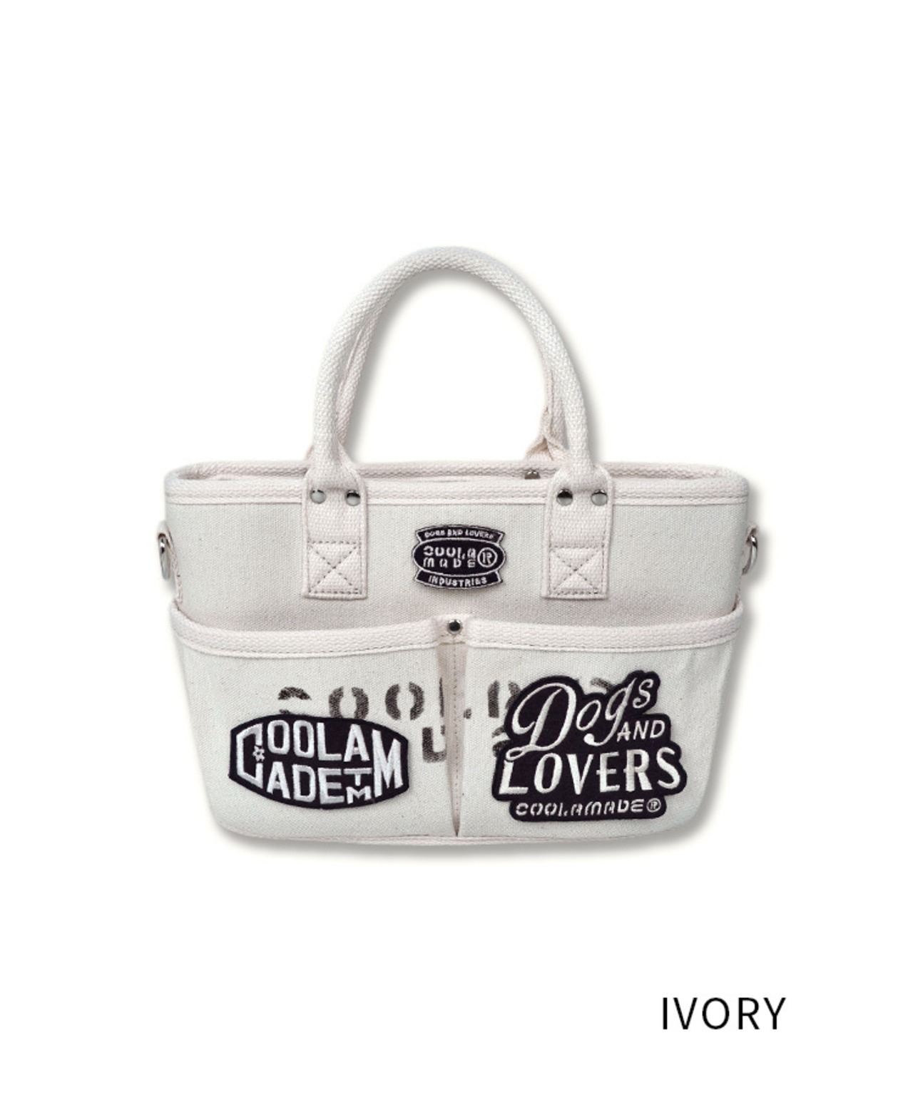 【直営限定ITEM】-TYPE F- パッチ×ペイントコンパクト3wayバッグ (IVORY)　CQ-49501H