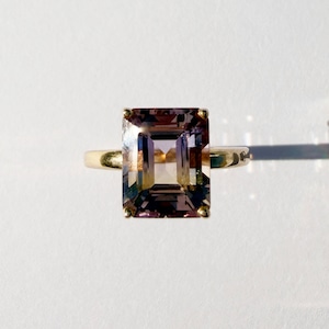 アメトリン3.8カラット10Kオクタゴンリング