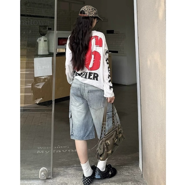 ビッグナンバリンググラフィックルーズフォルムTシャツ 1col R02472