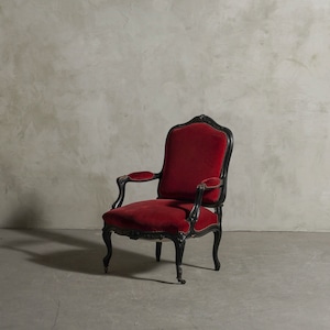 チェア/ナポレオン3世様式/アームチェア/シングルソファー/キャスター付/フレンチアンティーク