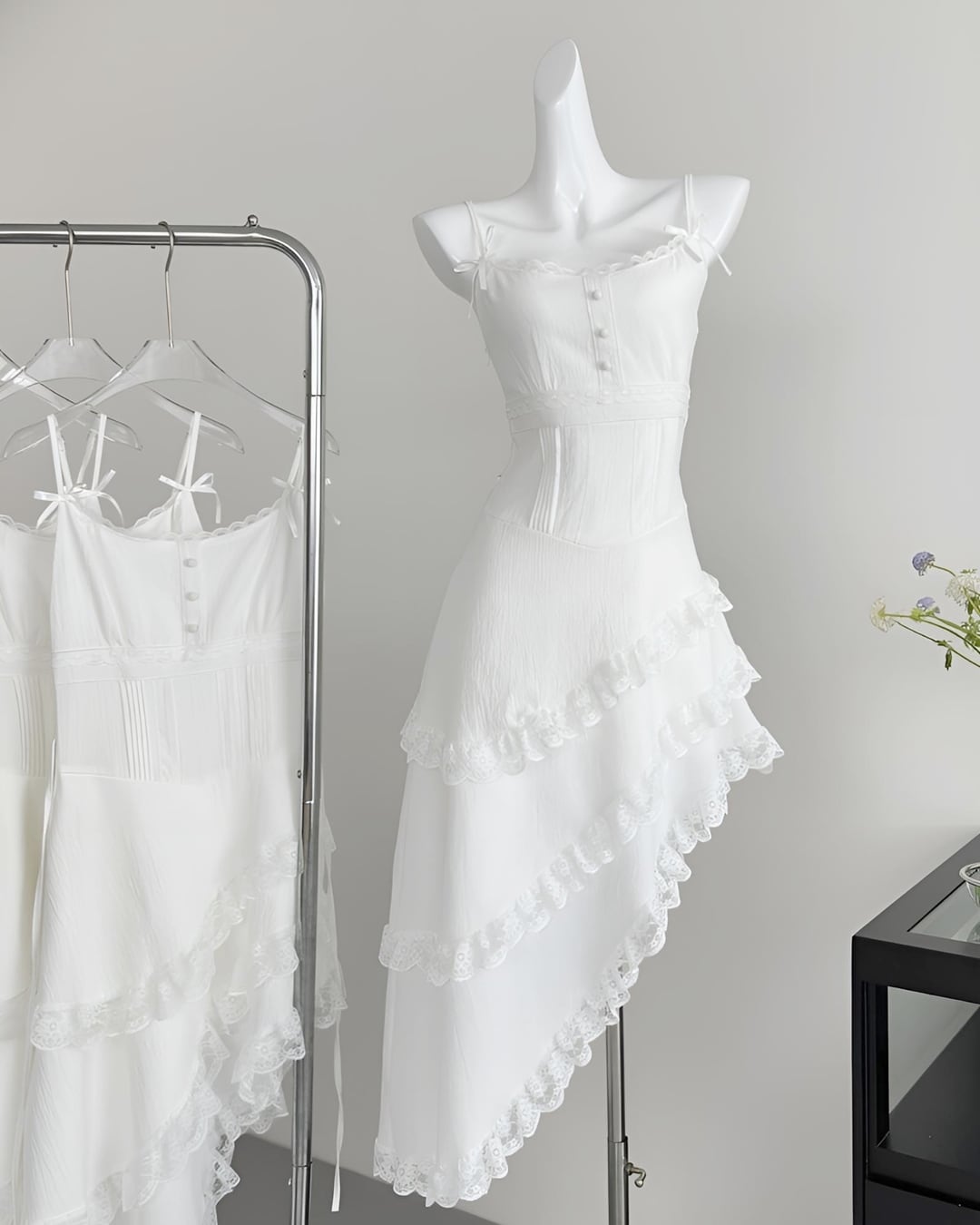 アシンメトリーヘムキャミワンピース 2503070