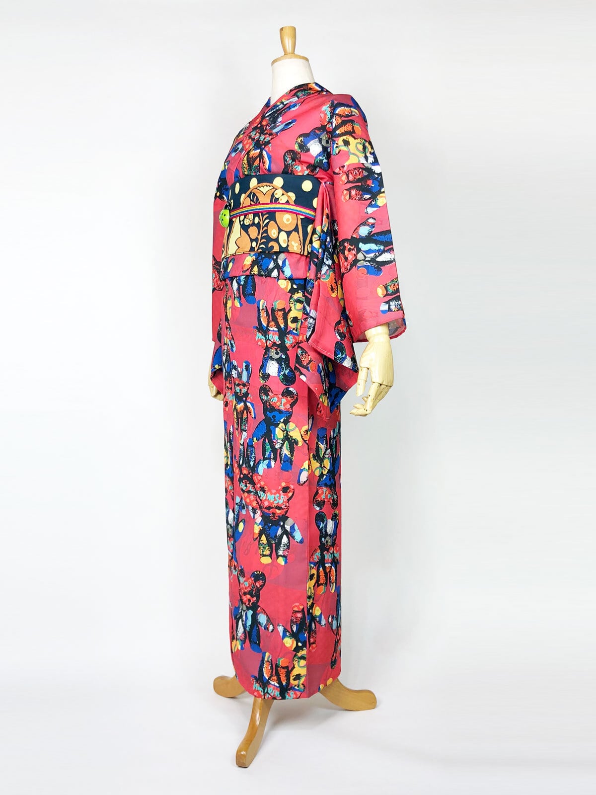 古今 セオアルファ浴衣 ピンク系 L寸即納品あり】セオアルファ浴衣「くまタン」ピンク | 重宗玉緒 WEB SHOP