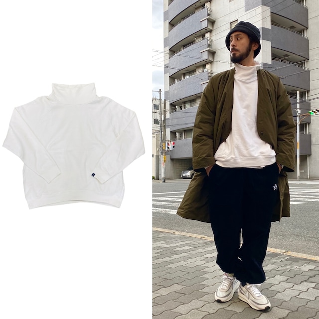 Graphpaper × LOOPWHEELER High Neck Sweat WHITE FREE GU173-7020 32.5KI9509