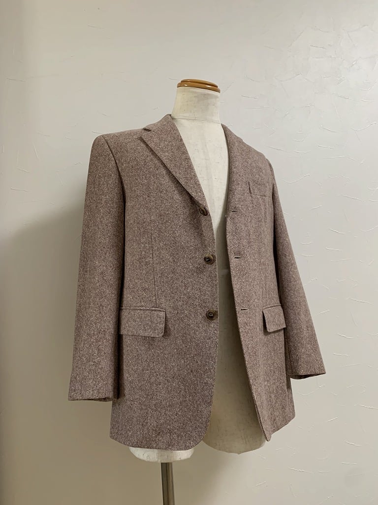 1990's Design Tweed Tailored Jacket "LANVIN"