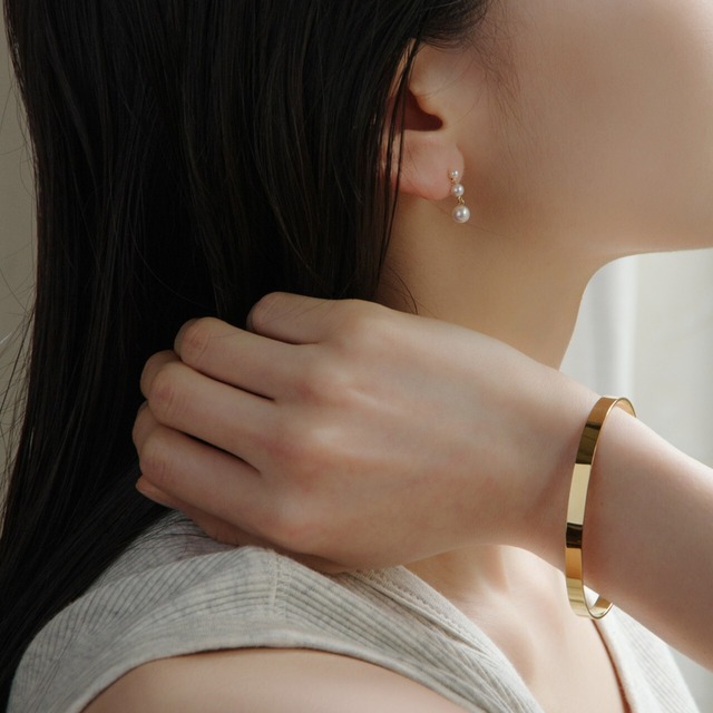 K18イエローゴールドアコヤパールスタッドピアス【MKY0017P1】