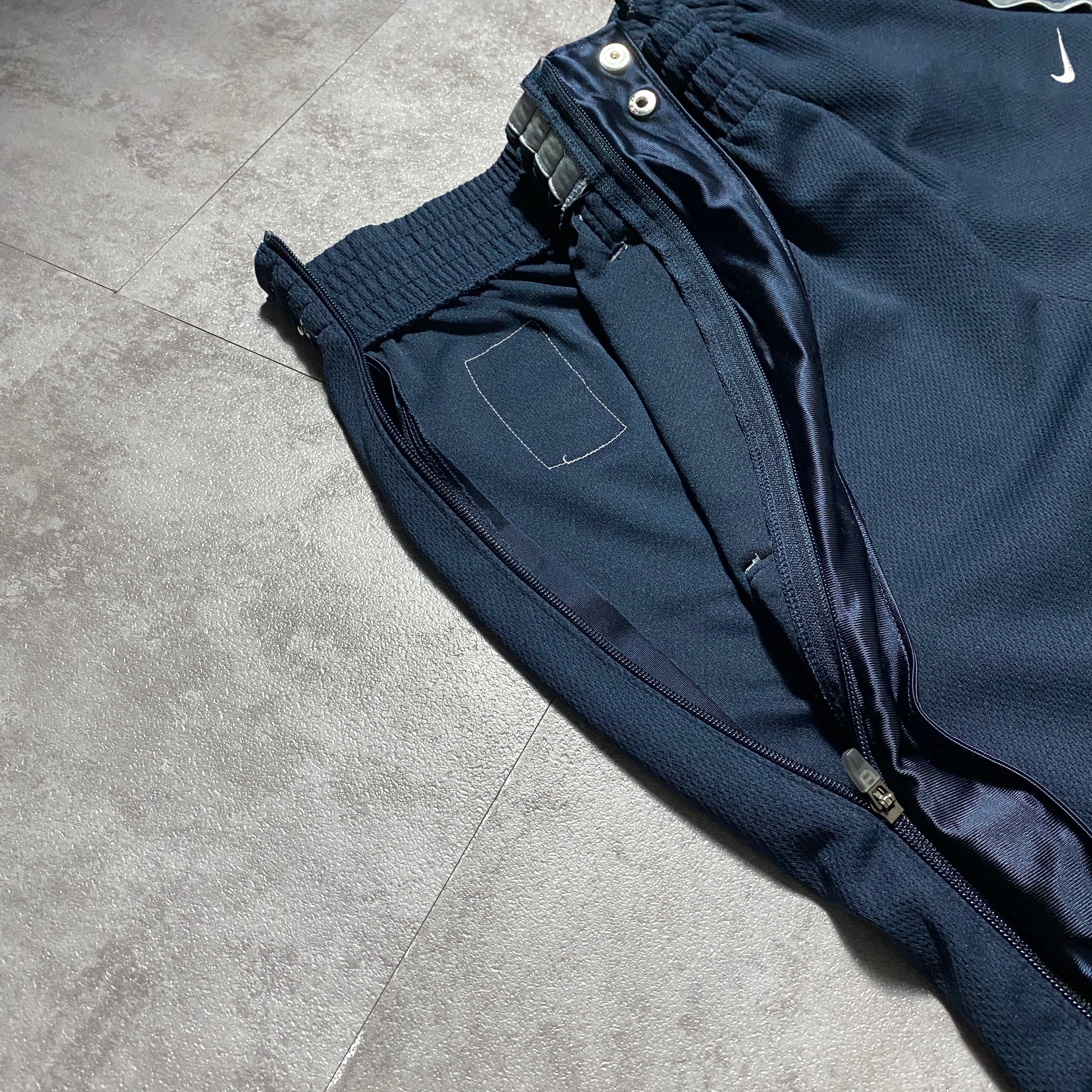 00's NIKE ナイキ スウォッシュ 刺繍ロゴ サイドライン サイドジップ