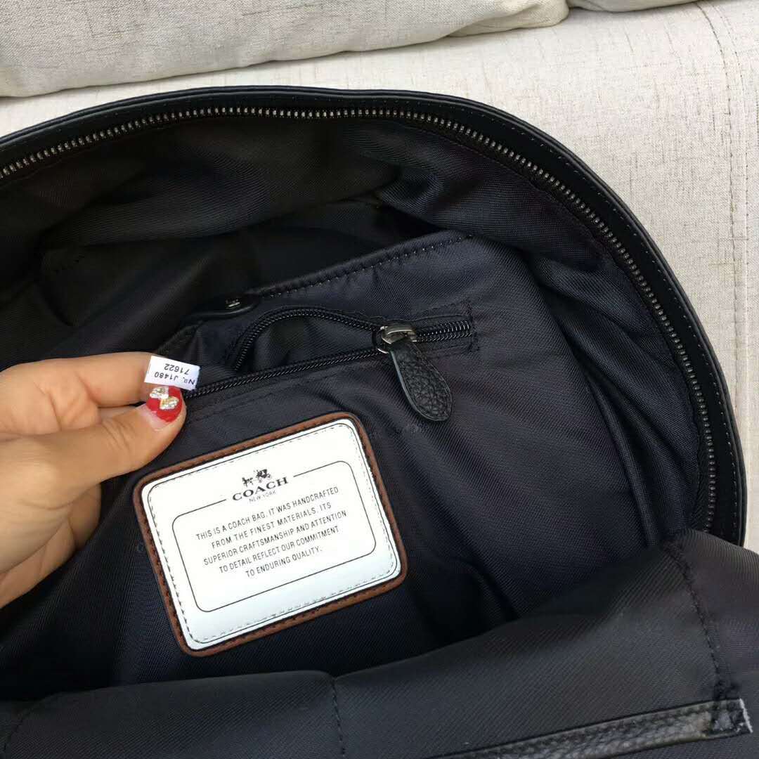 コーチ／COACH リュック バッグ バックパック メンズ 男性 男性用レザー 革 本革 ブラック 黒  F71622 Campus Backpack in Refined Pebble Leather キャンパス バックパック リファインド ペブルレザー シボ革 シュリンクレザー デイパック