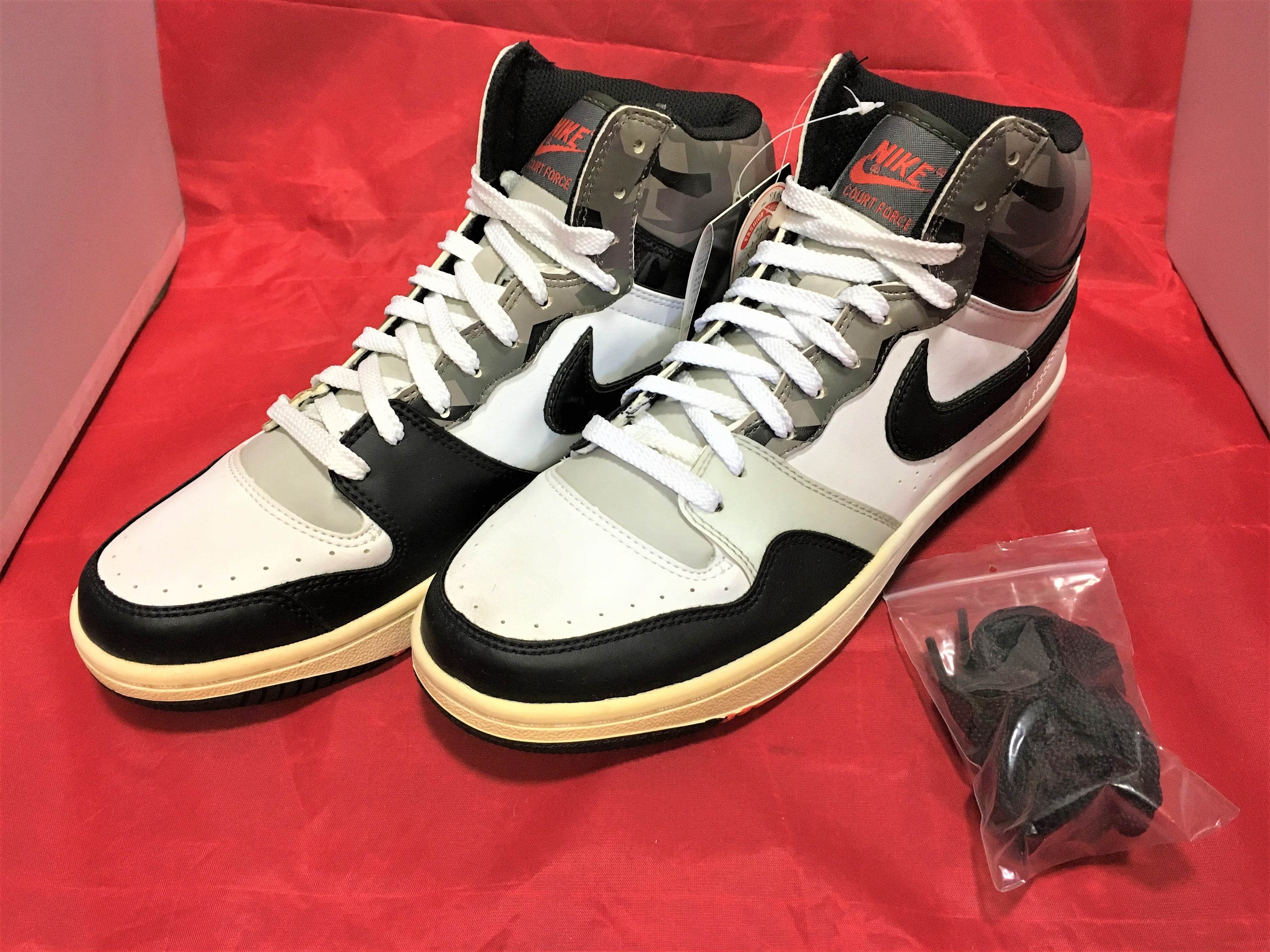 NIKE(ナイキ) COURT FORCE HI(コートフォース)10 28cm 白/黒 NIKE(ナイキ) COURT FORCE HI(コートフォース)10 28cm 白/黒