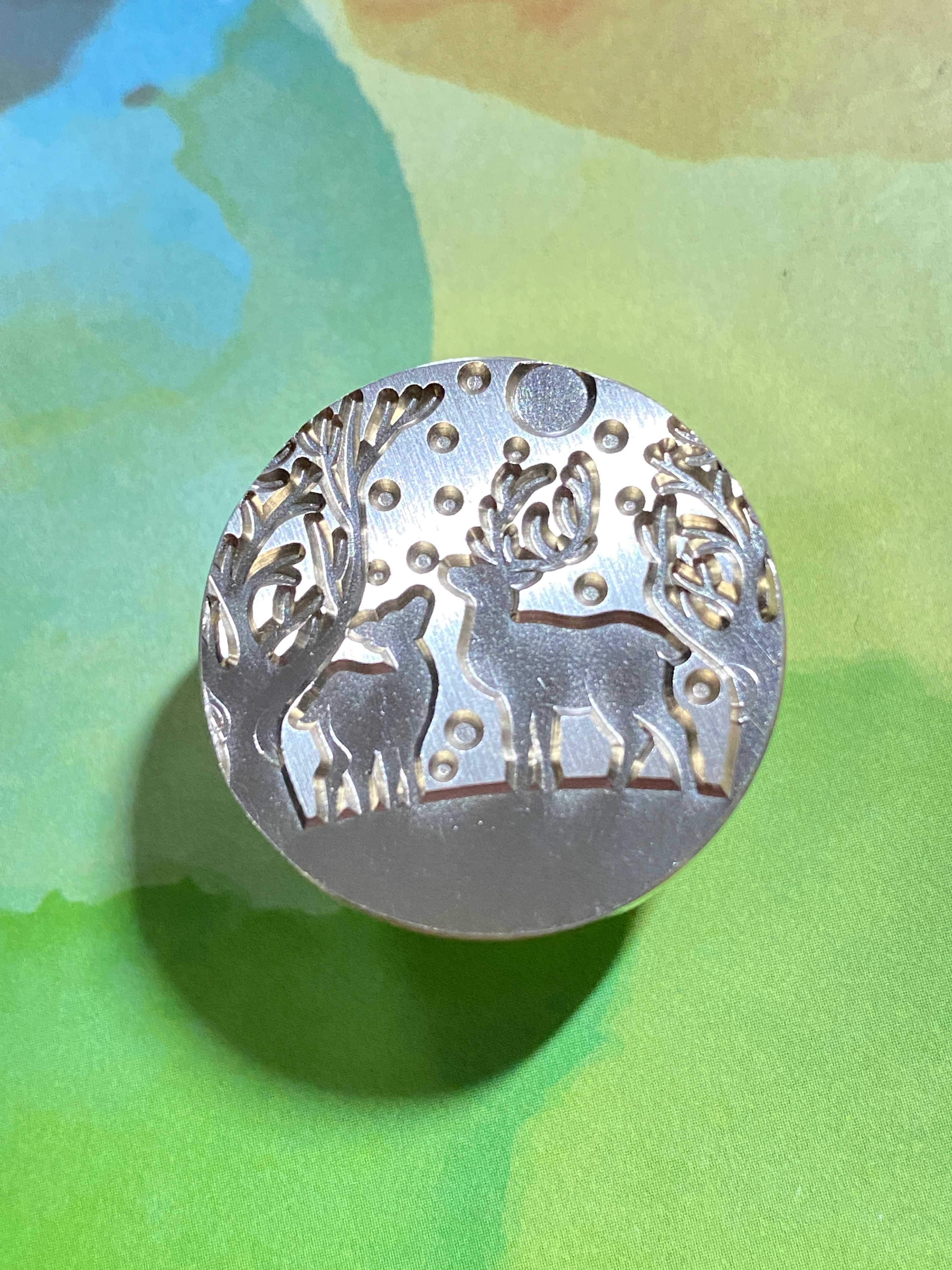 スタンプ(トナカイの親子)