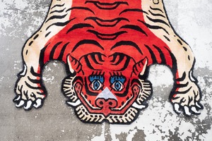 Tibetan Tiger Rug 《Mサイズ•シルク084》チベタンタイガーラグ