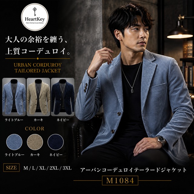 アーバンコーデュロイテーラードジャケット M1084