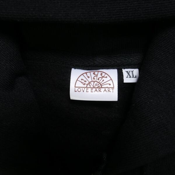 Size【XL】 LOVEEARART ラブイヤーアート ZIP HOODIE BLACK ジップ 
