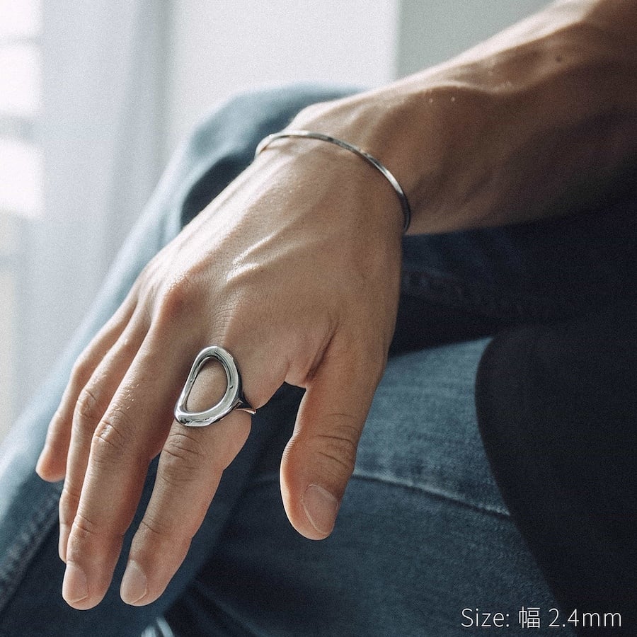 thin twisted bangle（silver）#b43 | garcia