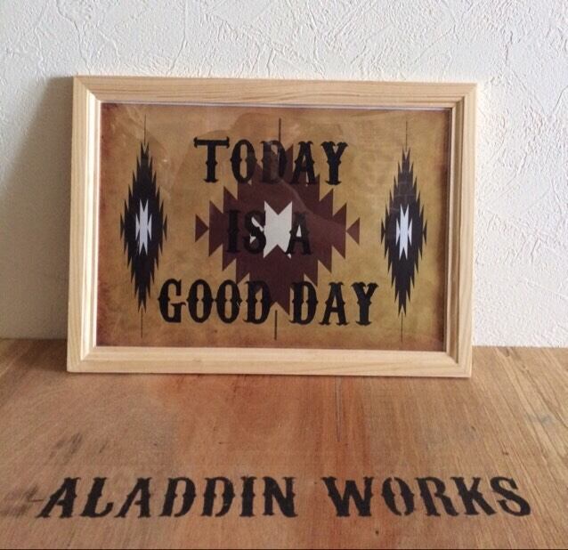 ネイティブ柄ポスター(TODAY白文字＆黒文字) | AladdinWorks