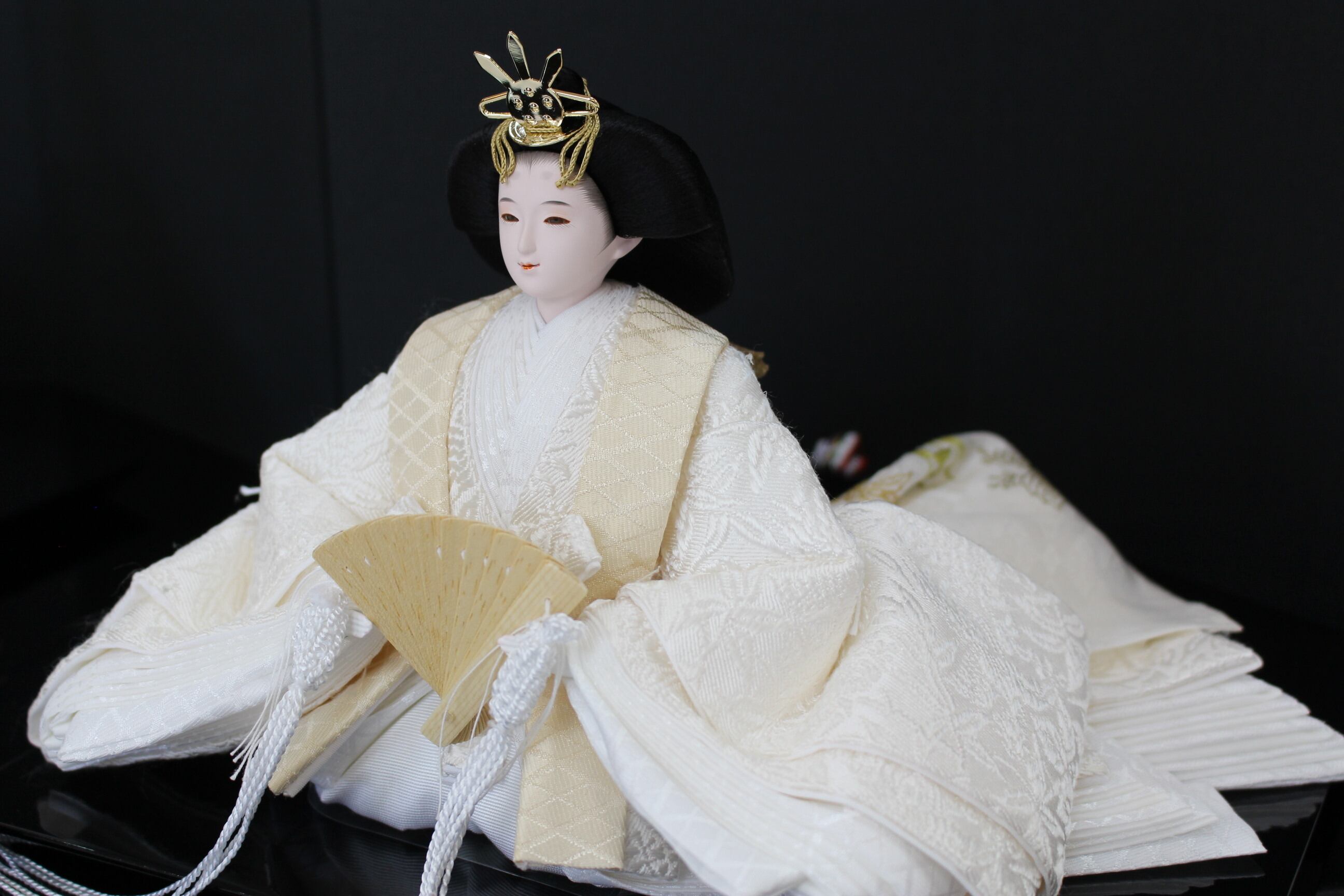 雛人形 Univers/宇宙 田村芙紗彦 純白・絹の桐竹鳳凰・限定一点物着物