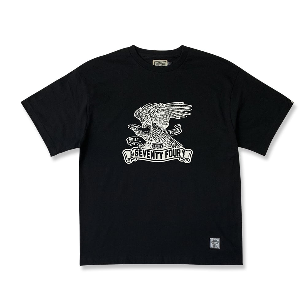 Tシャツ/ SEVENTY FOUR(セブンティーフォー) / T-SHIRT(EAGLE & BANNER)(BLACK)(STF26SF7)