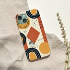 受注生産 iPhoneケース アーチと丸のベージュ護符柄｜幾何学シンボル TALM084C