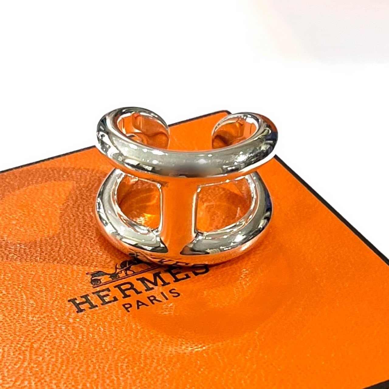 HERMES 65 エルメス オスモズGM リング シルバー 大きめ メンズ 希少【HERMÈS】【約17号57】2909 指輪ブランド オスモズGMリング