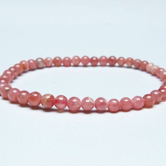 インカローズ ブレスレット 4mm ロードクロサイト ブレス 一点物 メール便可 [M便 1/10] 111-46591