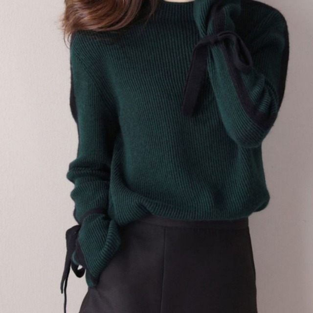 初回送料無料　秋冬レディースファッション　ニットセーター　カジュアル　長袖インナートップス　人気