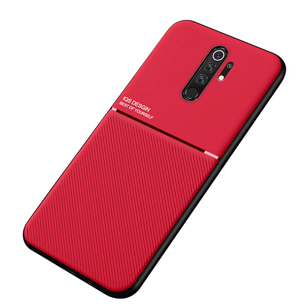 【数量限り】Kepuch Mowen ケース カバー ビルトインメタルプレート対応 Xiaomi Redmi Note 8 Pro - 赤