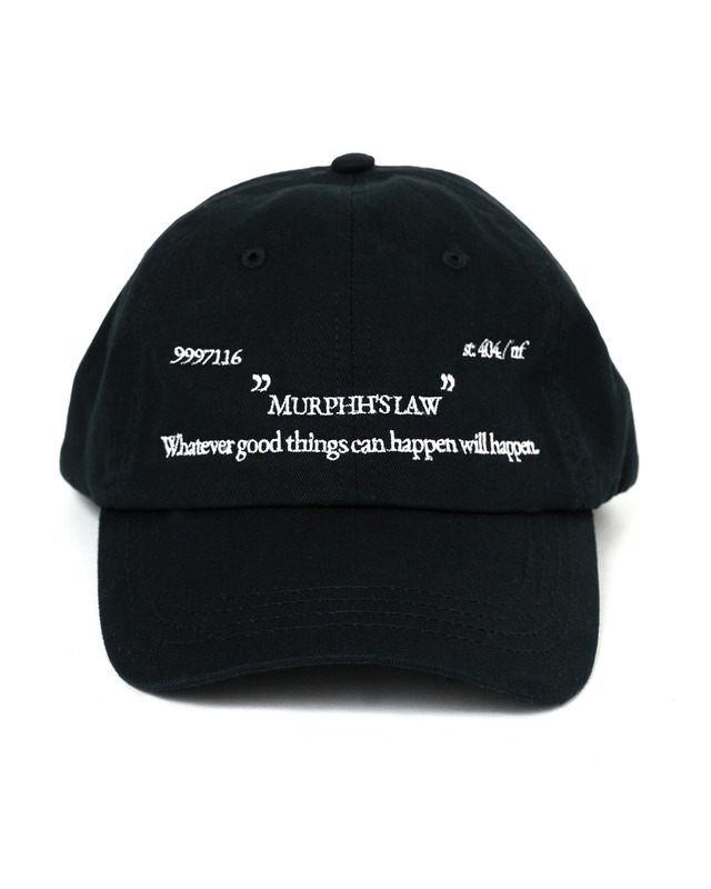MURPHH  "MURPHH'S LAW" CAP〔BLACK〕