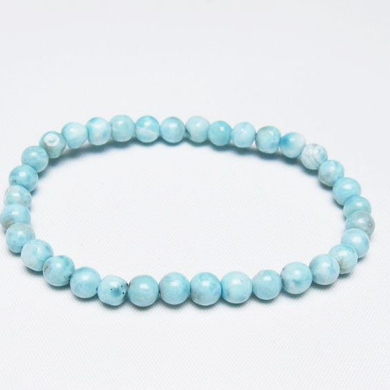 ラリマー ブレスレット 5mm 一点物 メール便可 111-47930