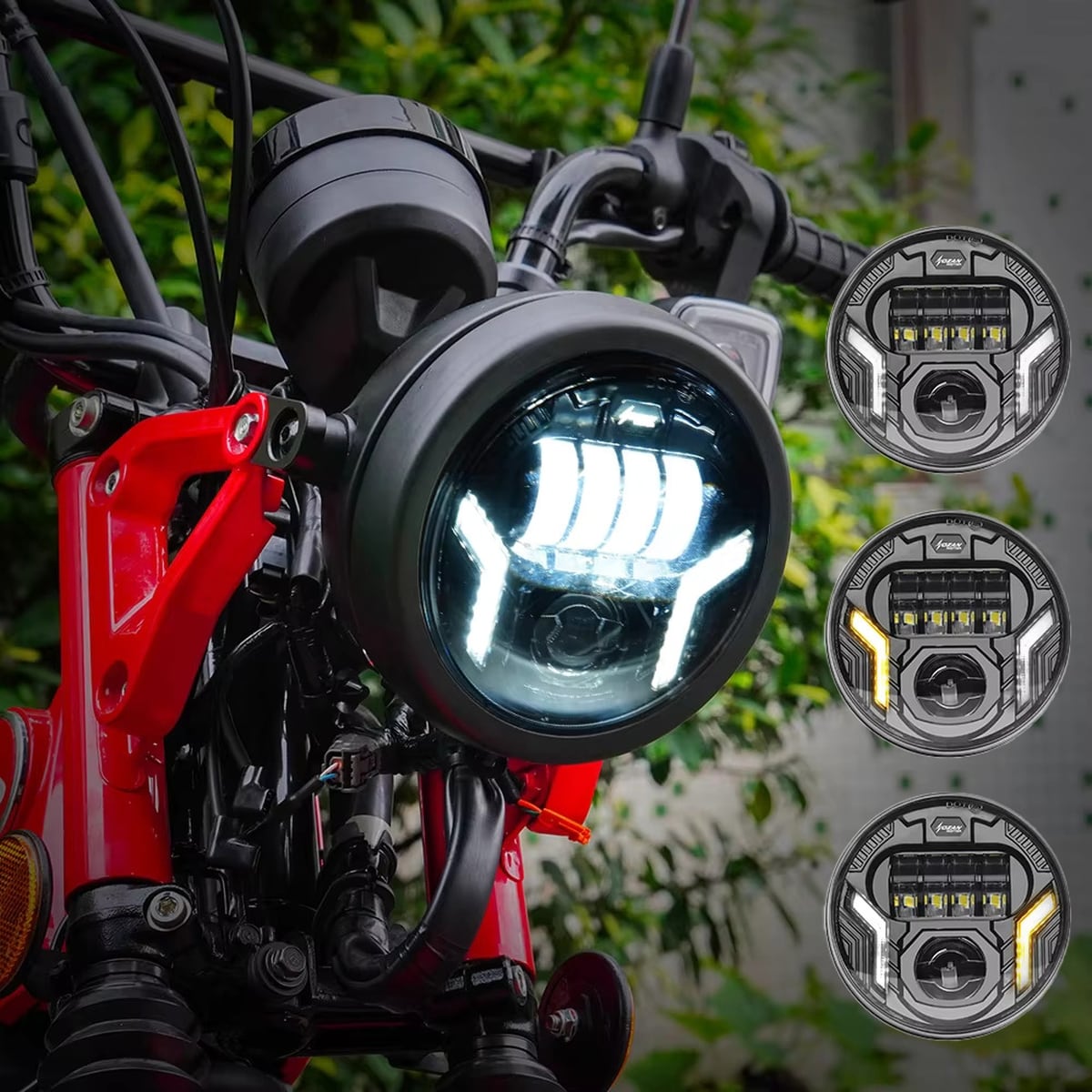 ヘッドライト ホンダ ハンターカブ CT125 JA65 5.75インチ LED デイライト ウインカー一体型 ユニット ASSY