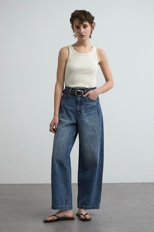 CREDONA WIDE BEETLE DENIM PANTS ワイドビートルデニムパンツ Blue 