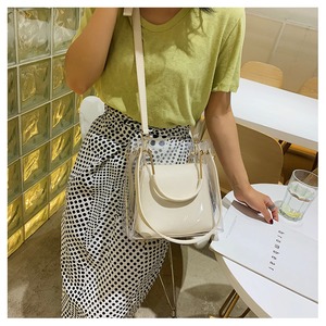 2WAY クリア ショルダーバック  ポーチ バックインバック 肩掛け 小物入れ 透明  レディース 春夏