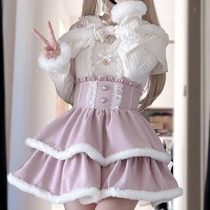 ゆめかわ♡全2カラー ハートリングビジュー付きセットアップ set74★ ゆめかわ♡全2カラー ハートリングビジュー付きセットアップ set74★