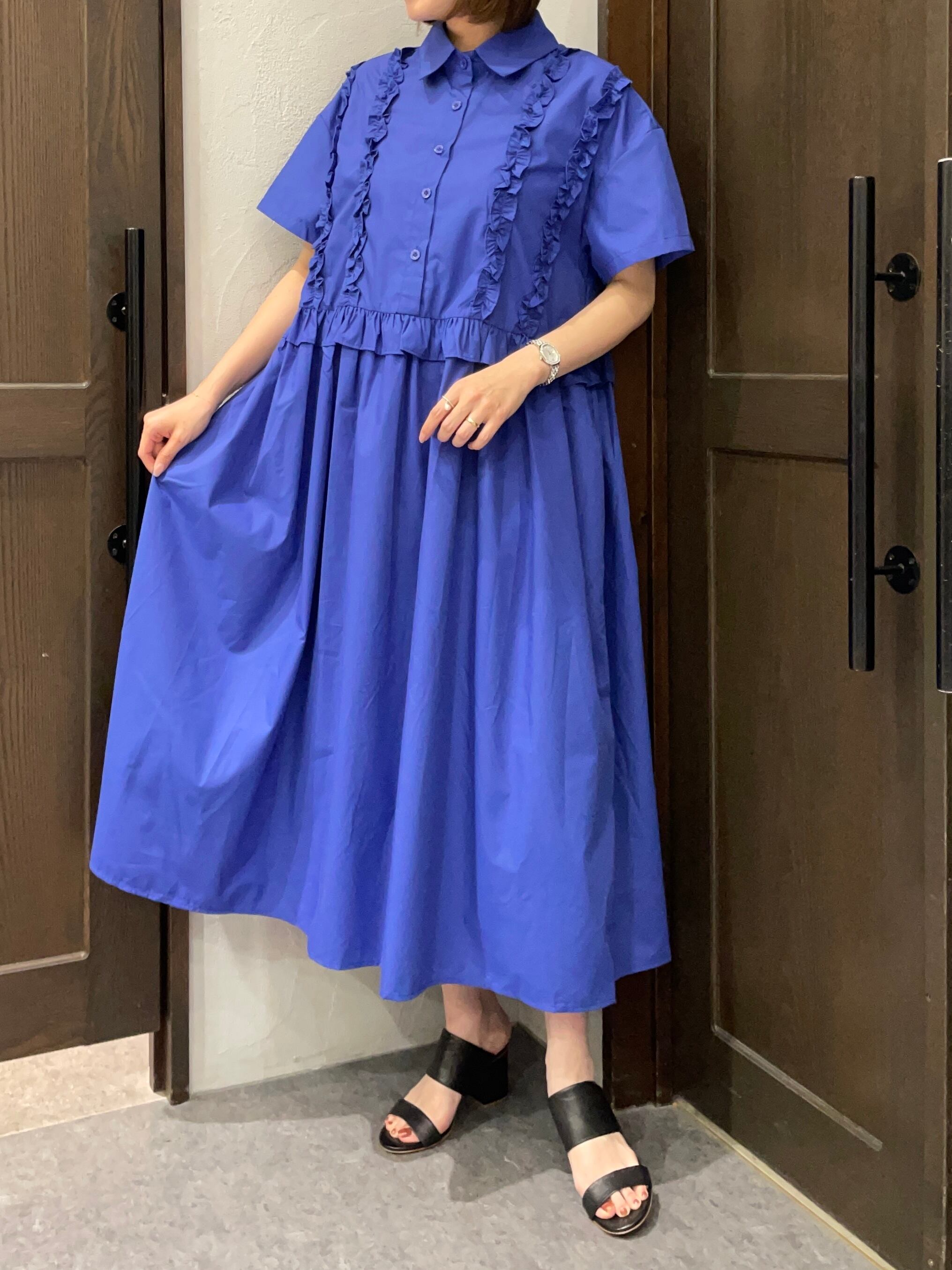 ギャザー切り替えワンピース botanical ギャザー切替ワンピース