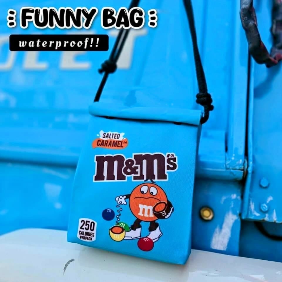 再入荷!【M&M's(エムアンドエムズ)】ロープショルダーバッグ*パッケージ風 / Food Bag 〚アメリカン雑貨 アメトイ〛