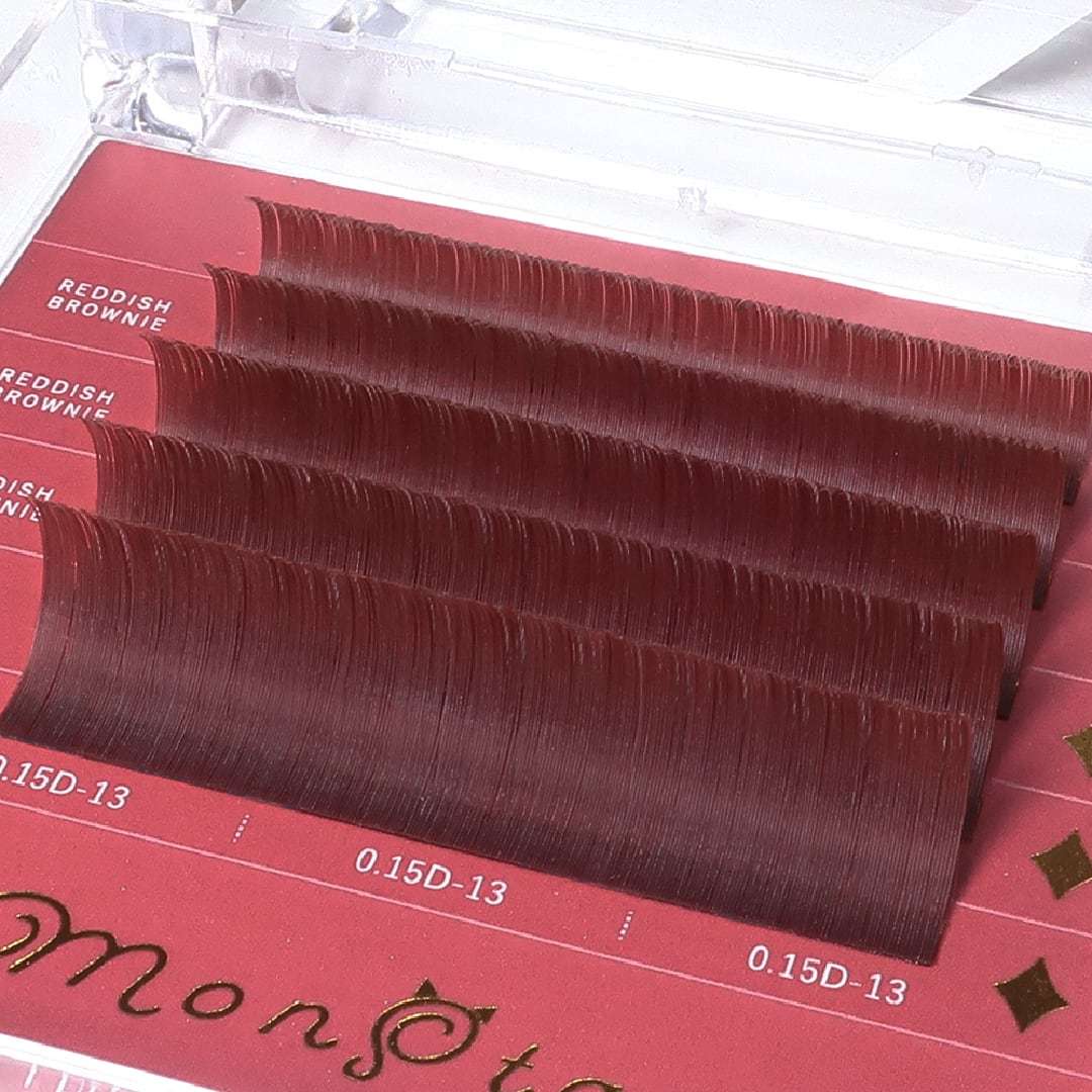 数量限定色】モンブリュノ フラットマットラッシュREDDISH BROWNIE-レ