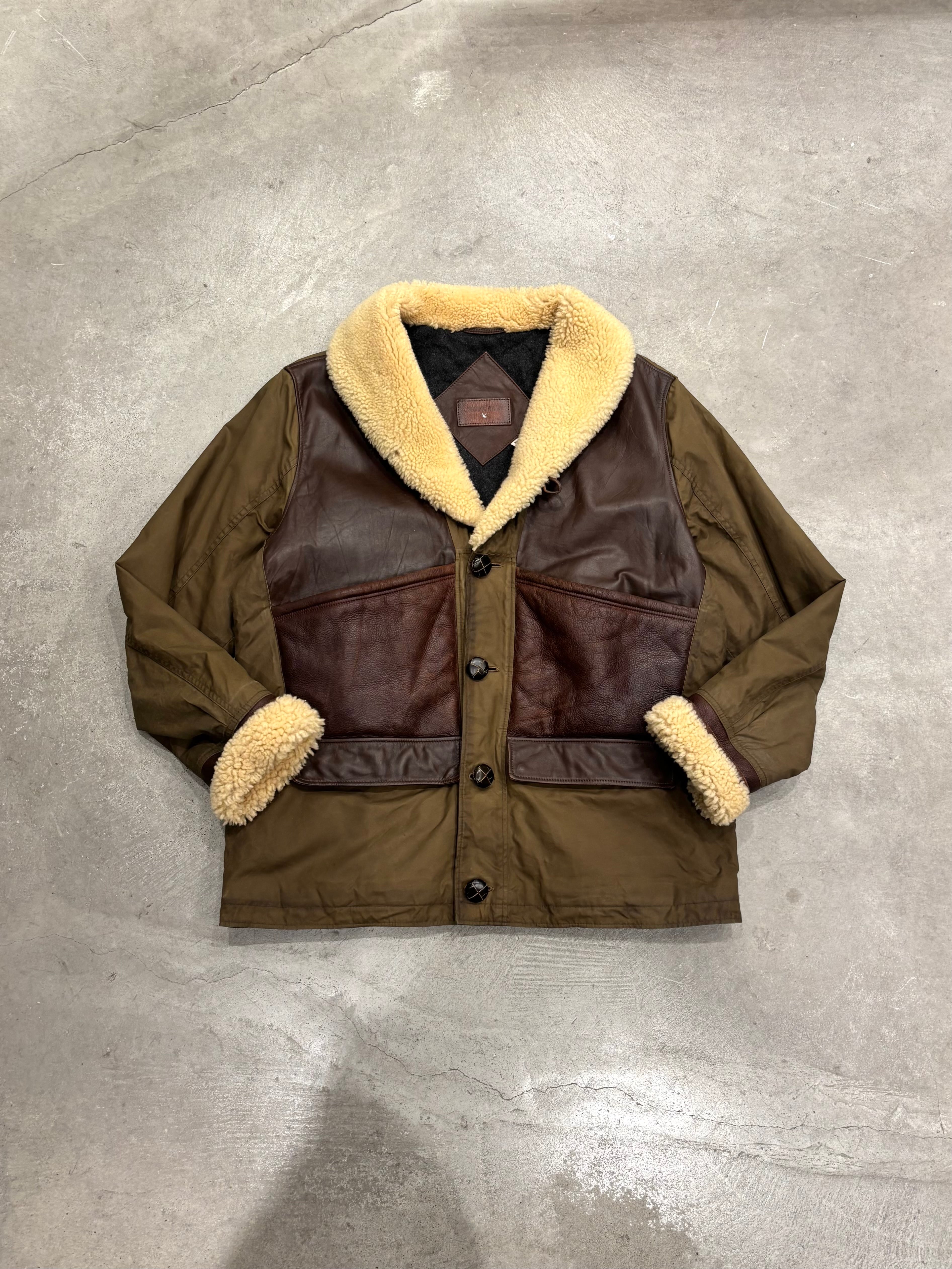 CHEVIGNON” Oiled Cotton × Mouton Padded Jacket | RENGA CLOTHING STORE