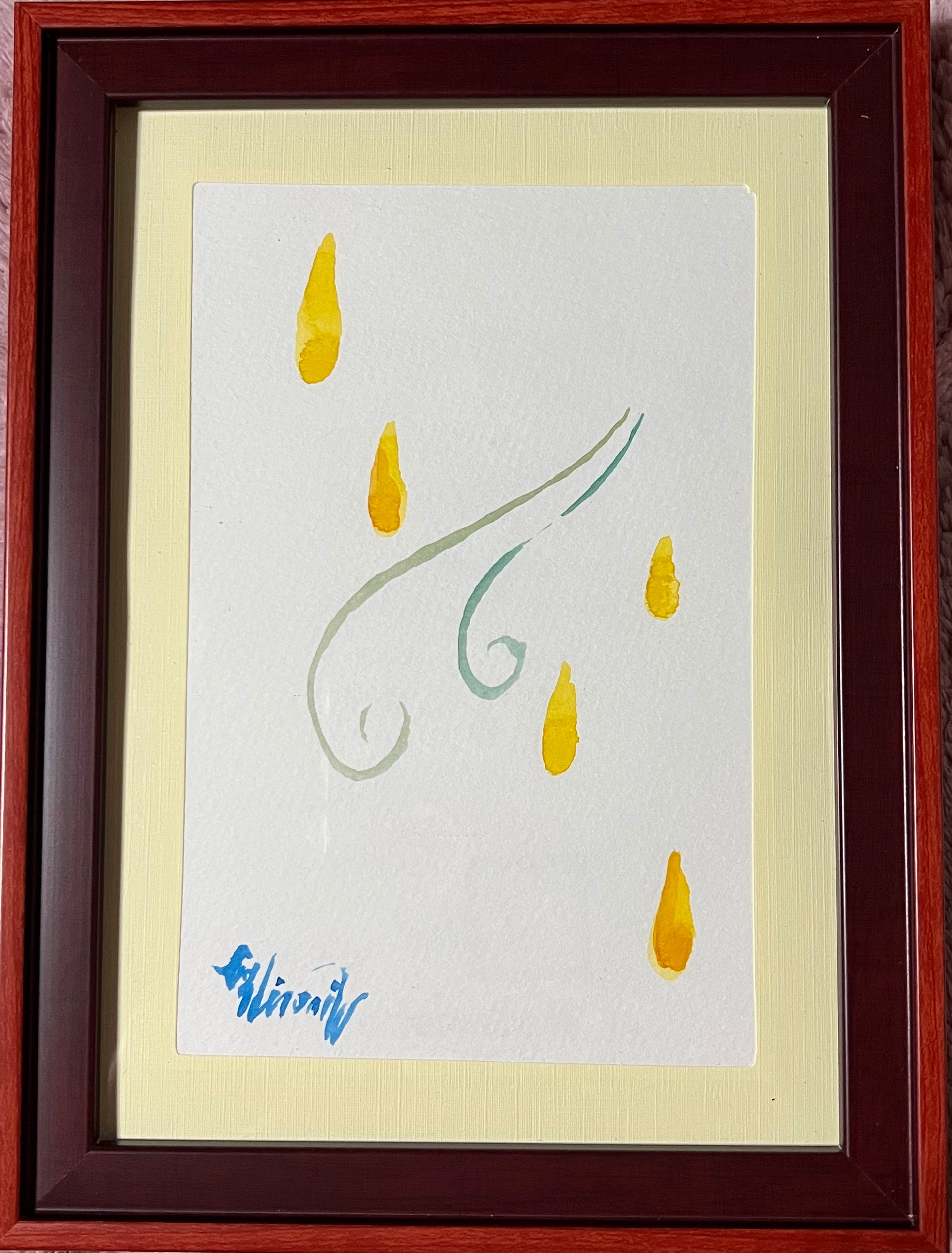 菩薩＊四つ切サイズ水彩額装画＊原画 | mizunoART ゆり呼【渡邉裕美